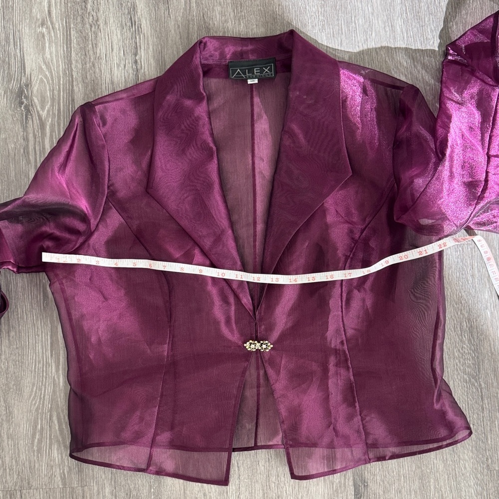Alex Evenings Deep Purple Iridescent Maxi Dress - Picture 15 of 17